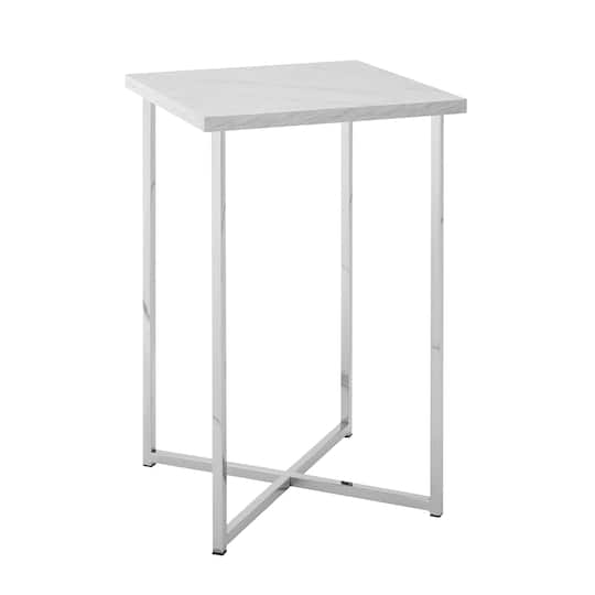 Walker Edison Luxe Modern Glam Square Side Table